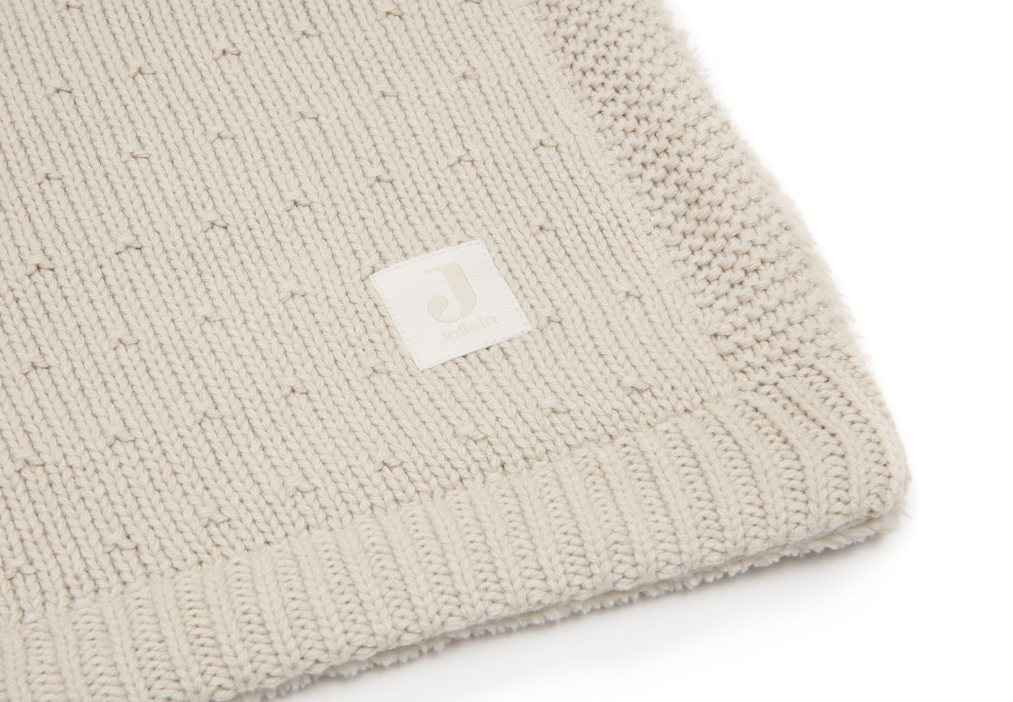 Deken Ledikant 100x150cm Sprinkle Knit - Sand/Fluffy - afbeelding 3