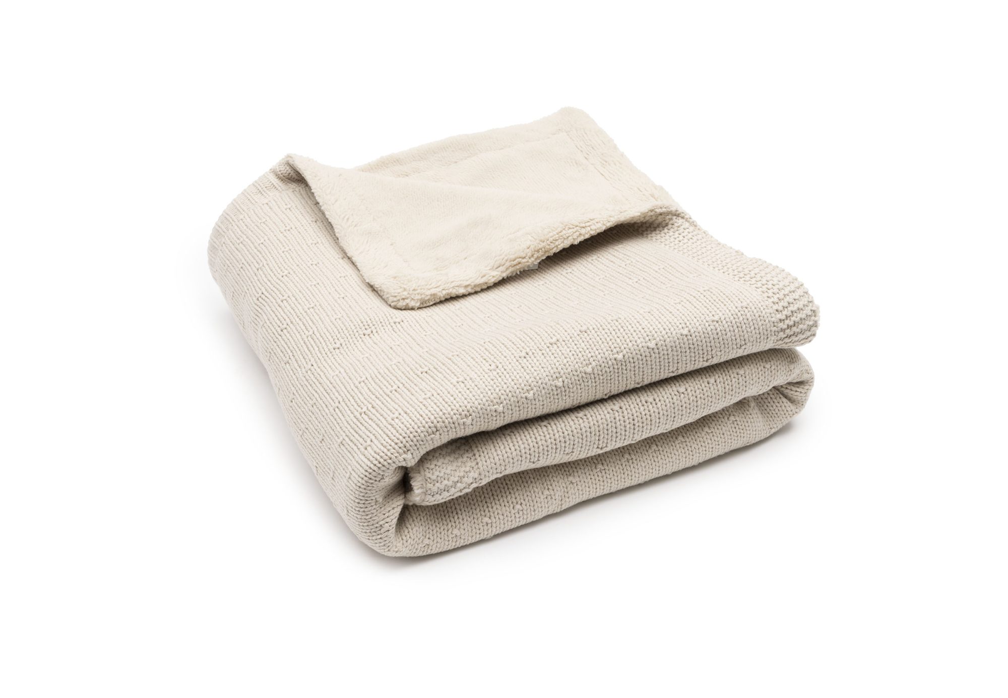 Deken Ledikant 100x150cm Sprinkle Knit - Sand/Fluffy - afbeelding 4