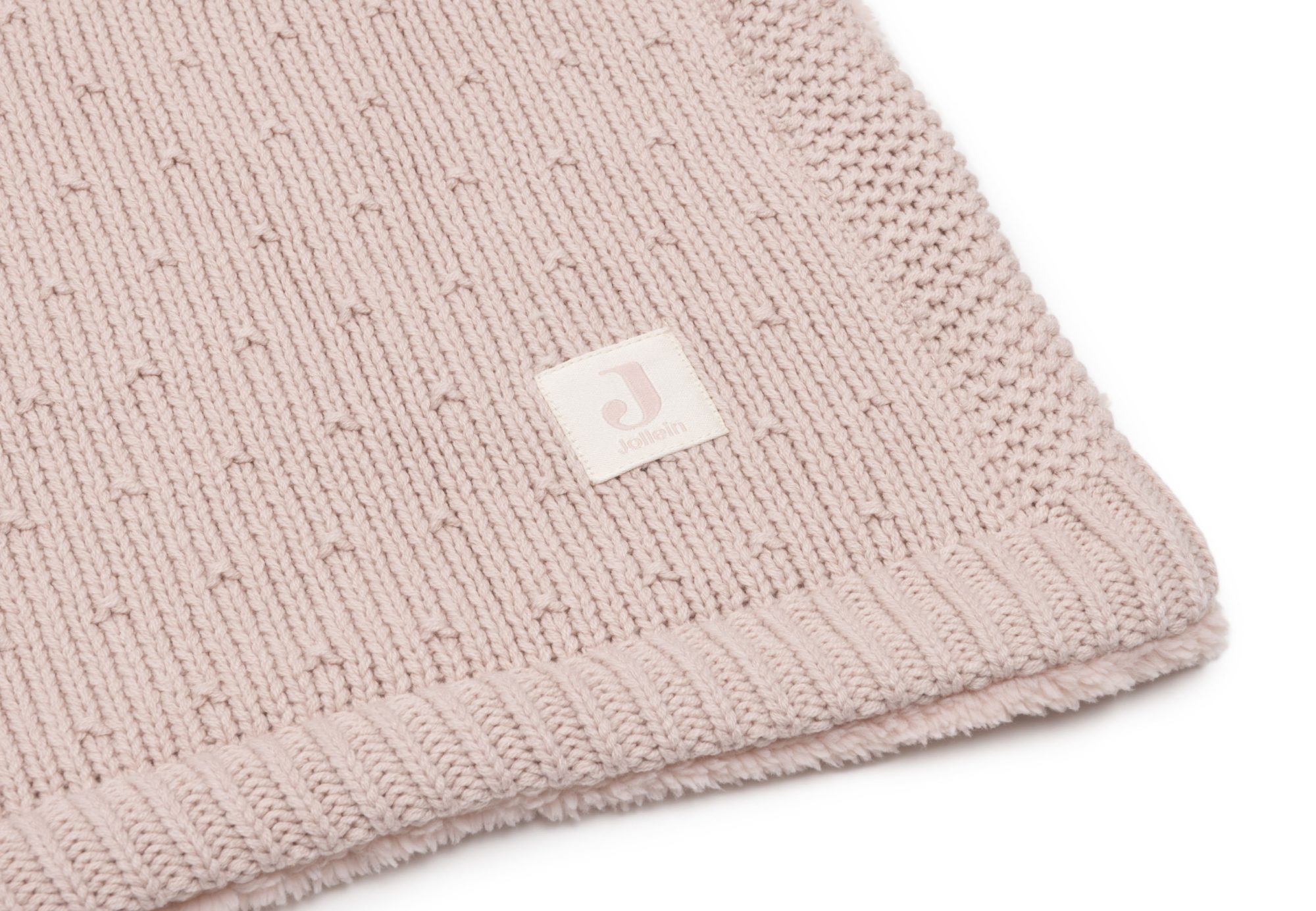 Deken Ledikant 100x150cm Sprinkle Knit - Silk Rose/Fluffy - afbeelding 3