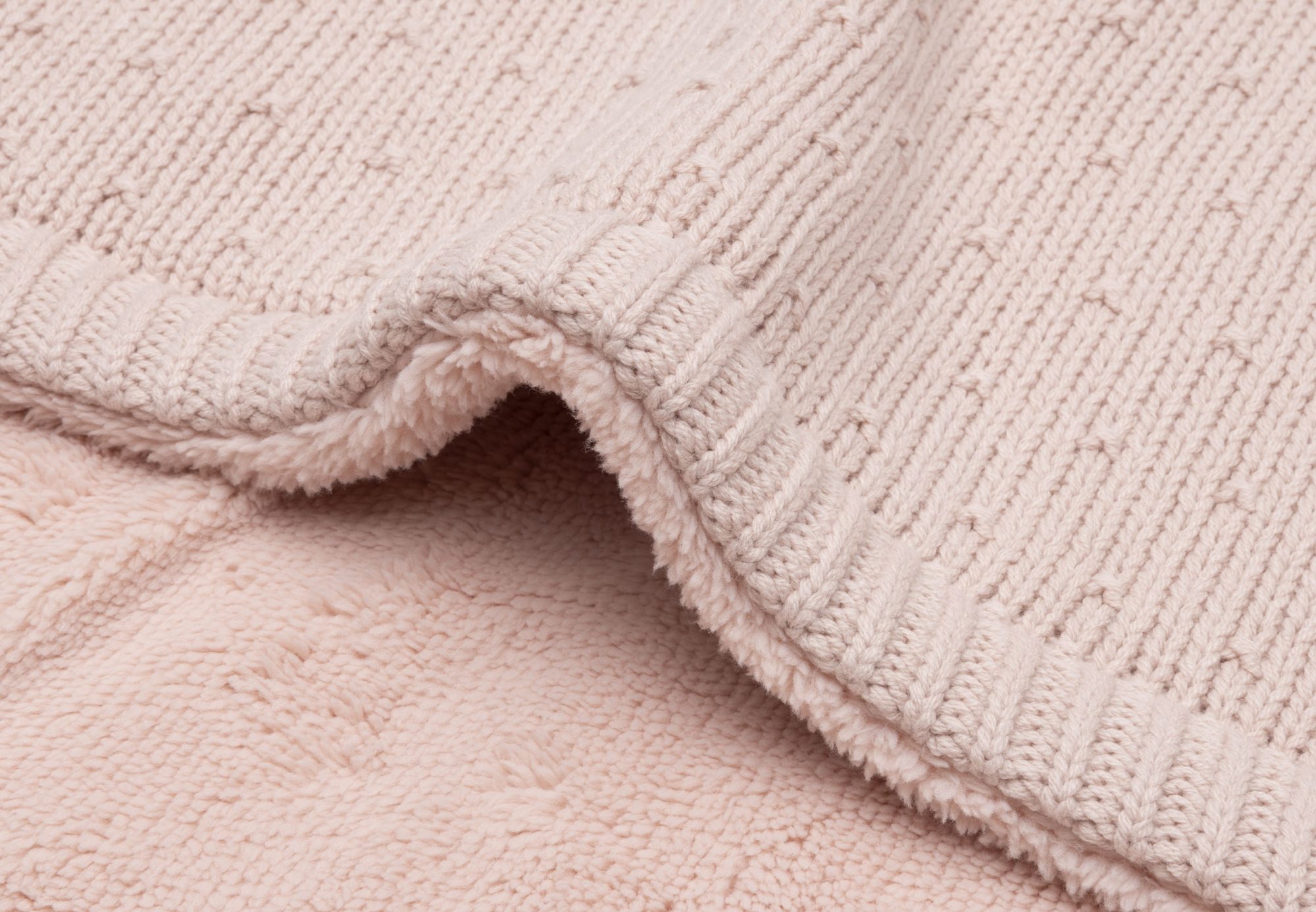 Deken Ledikant 100x150cm Sprinkle Knit - Silk Rose/Fluffy - afbeelding 5