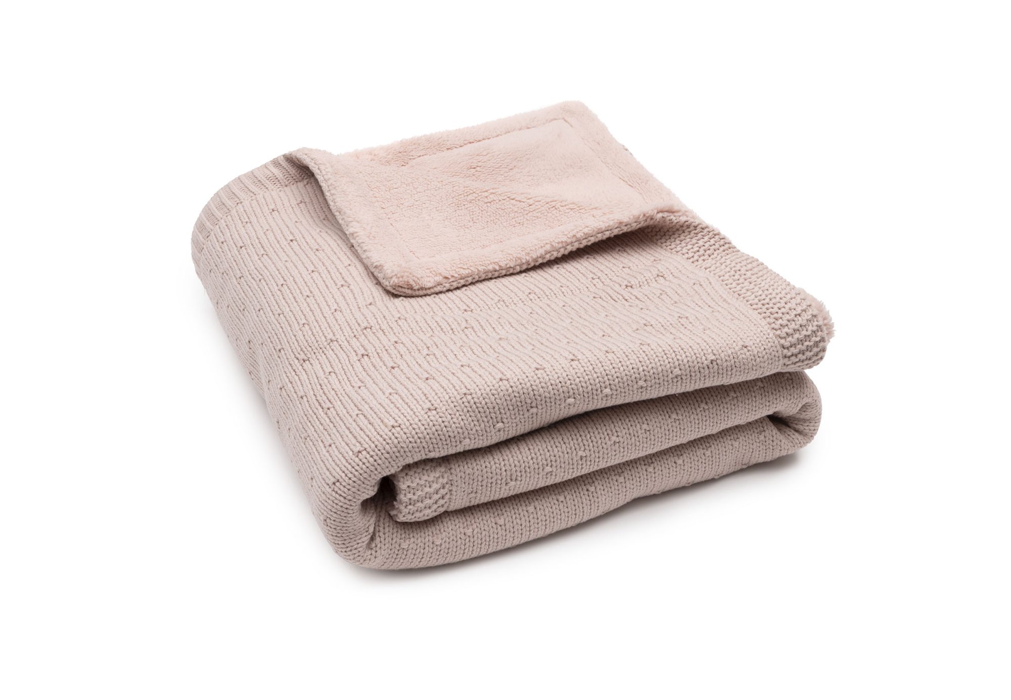 Deken Ledikant 100x150cm Sprinkle Knit - Silk Rose/Fluffy - afbeelding 4