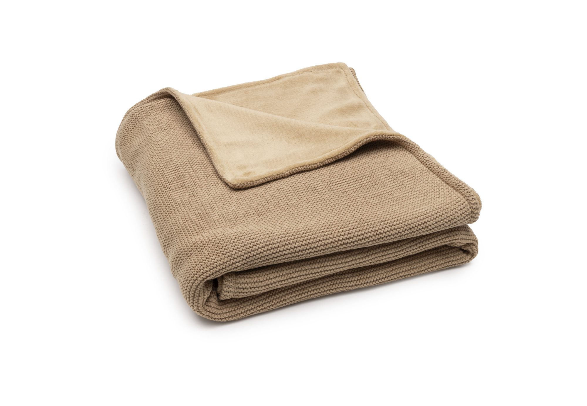 Deken Ledikant 100x150cm Basic Knit - Hazel/Fleece - afbeelding 4
