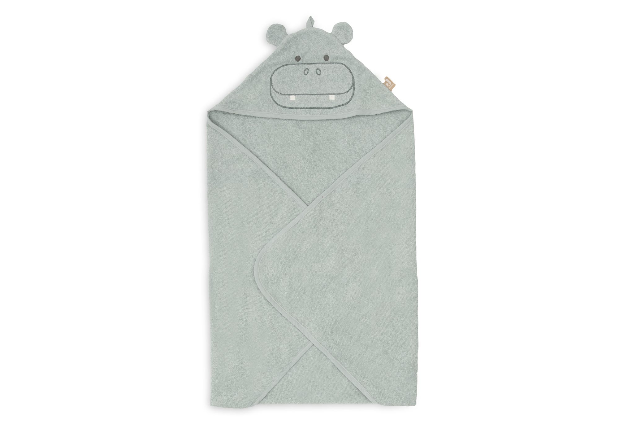 Badcape Badstof 75x75cm - Hippo Happy - afbeelding 3