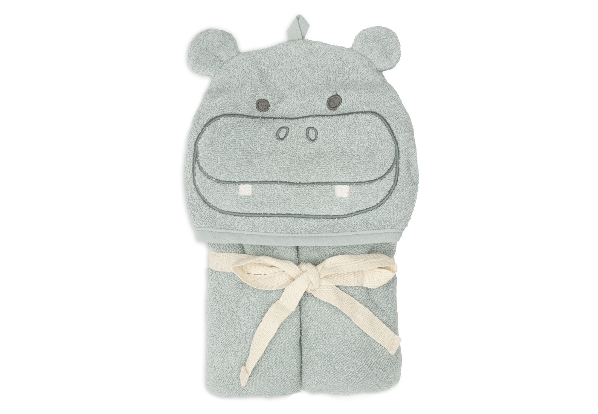 Badcape Badstof 75x75cm - Hippo Happy - afbeelding 6
