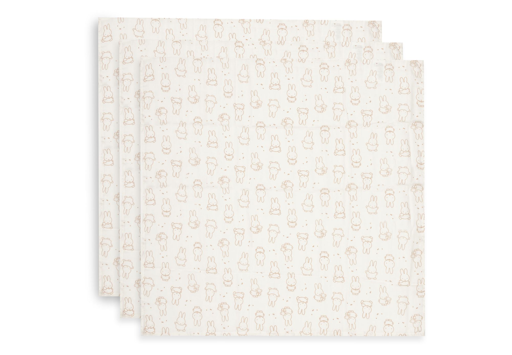 Hydrofiele Doek Small 70x70cm Nijntje Moments - Light Terra - 3 Stuks