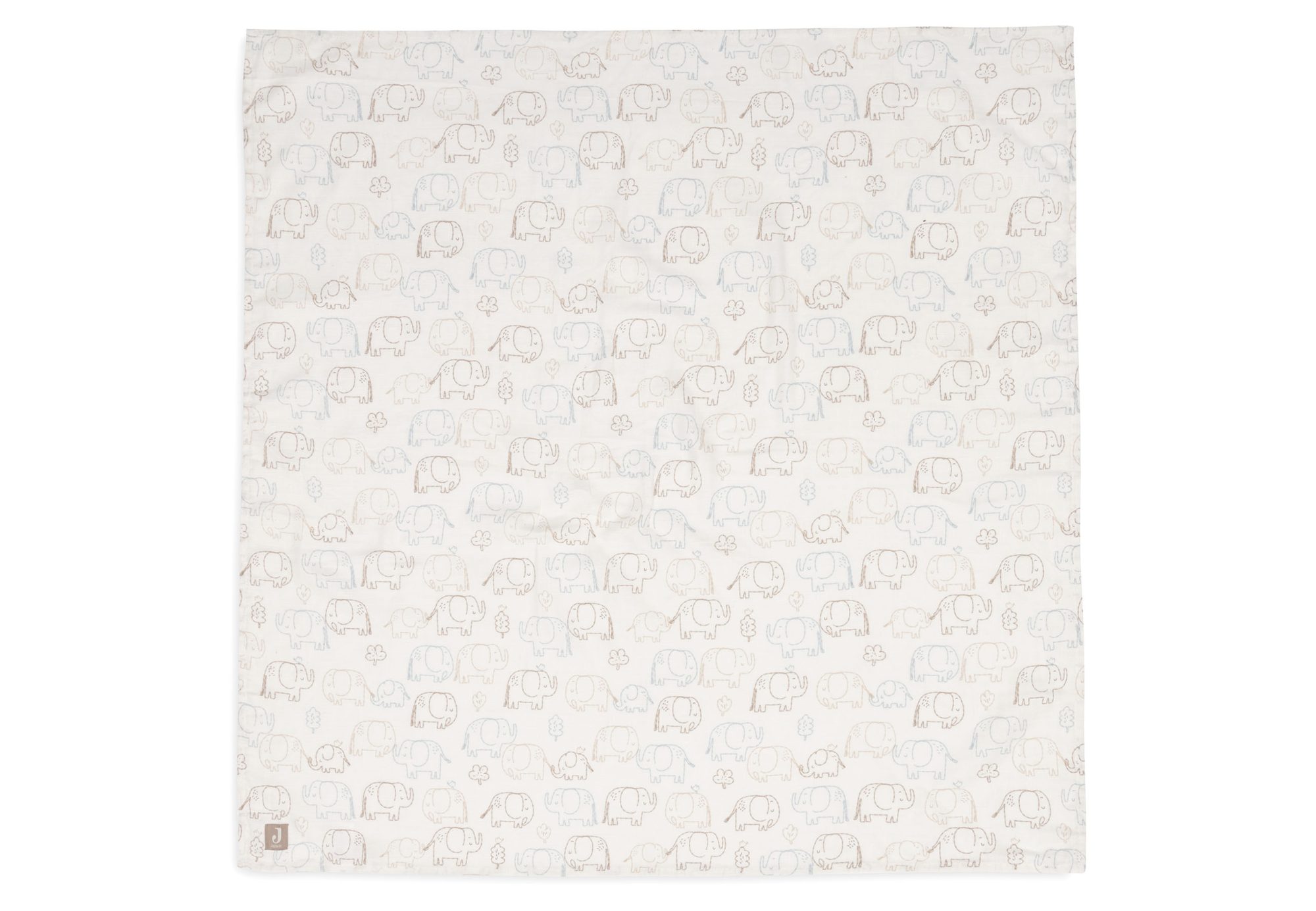 Hydrofiele Doek Large 115x115cm - Elephant Tales - 2 Stuks - afbeelding 2
