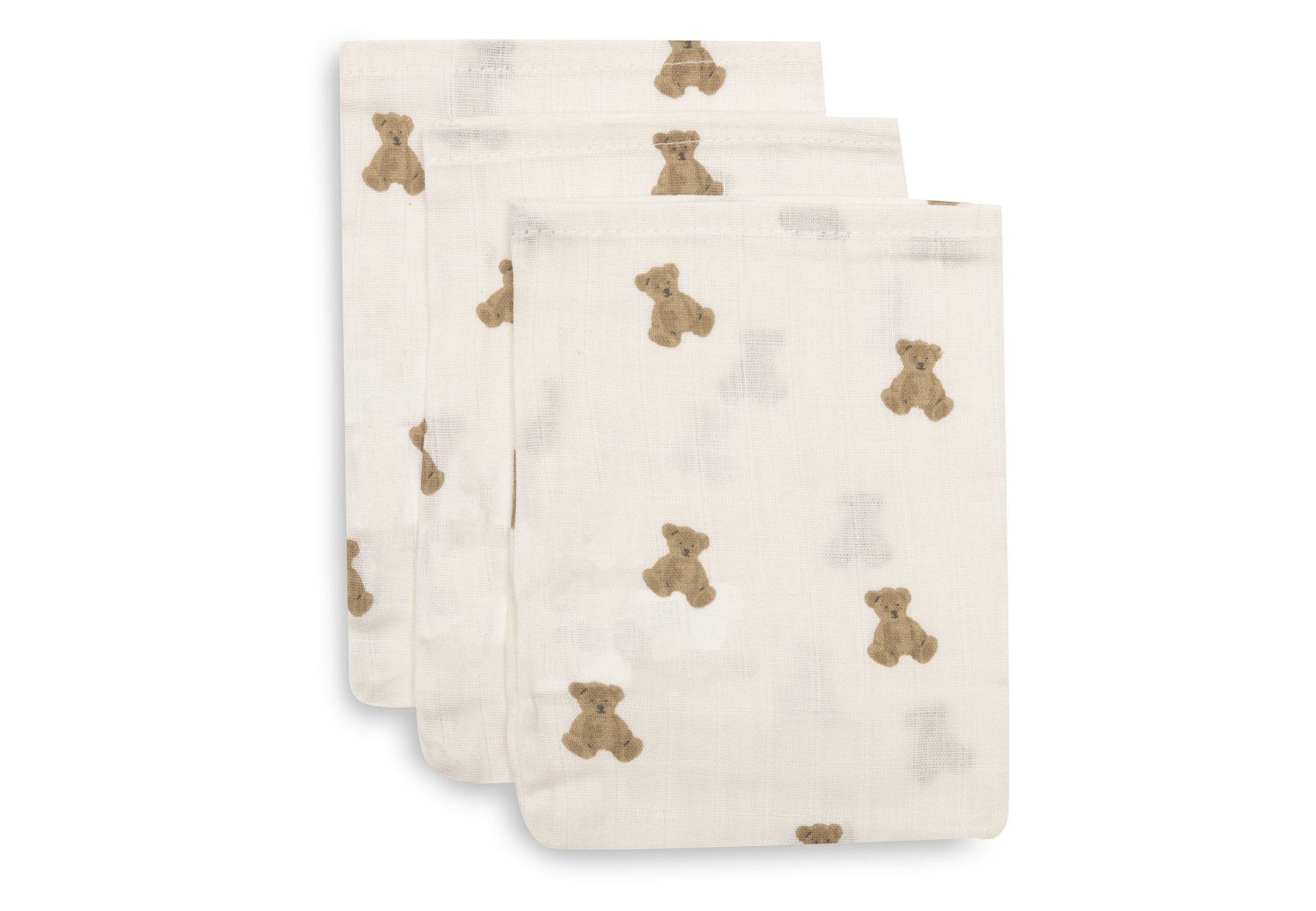 Hydrofiel Washandje 15x20cm - Mini Teddy Bear - 3 Stuks