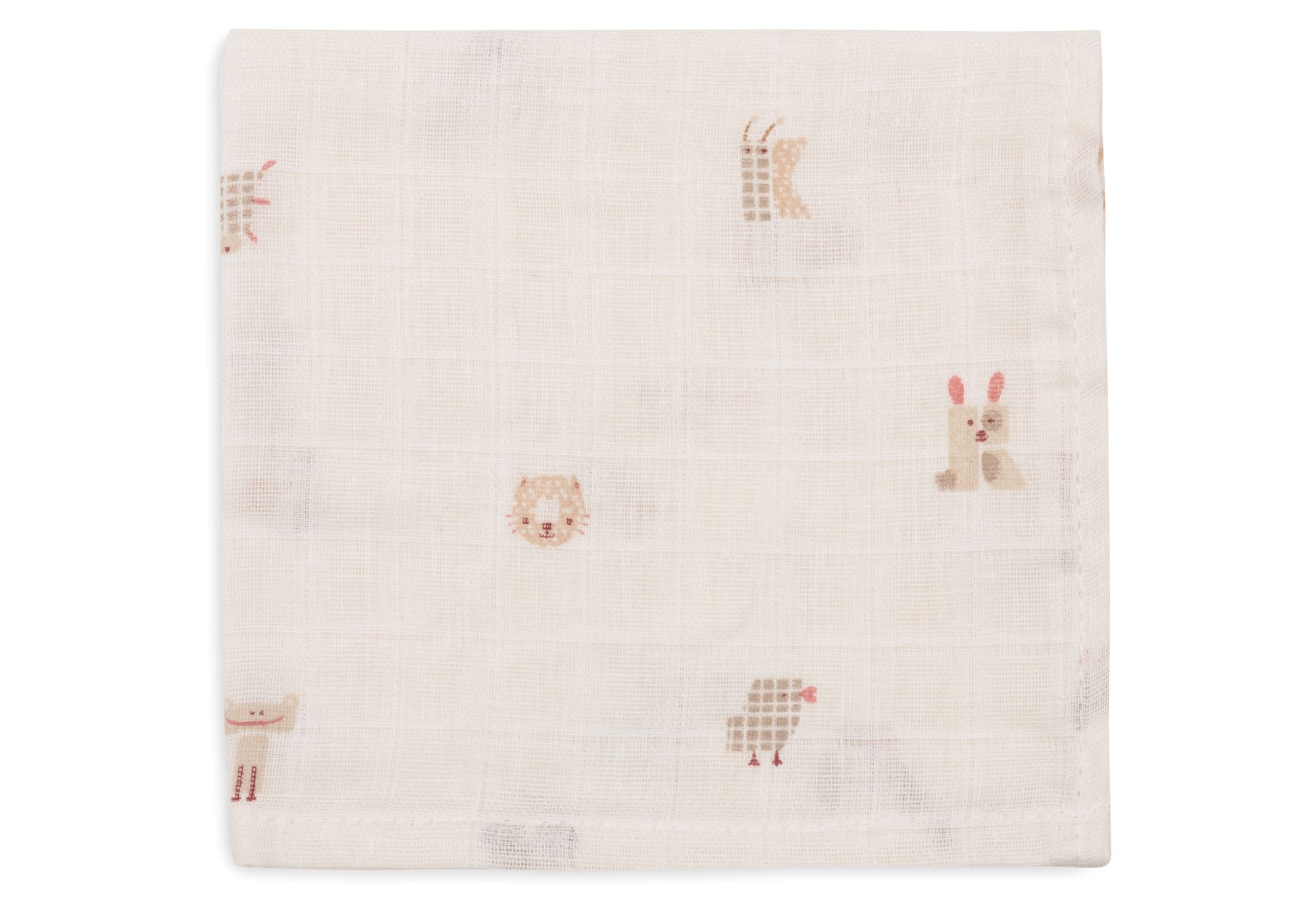 Hydrofiel Monddoekje 31x31cm - Animal Friends - 3 Stuks - afbeelding 2