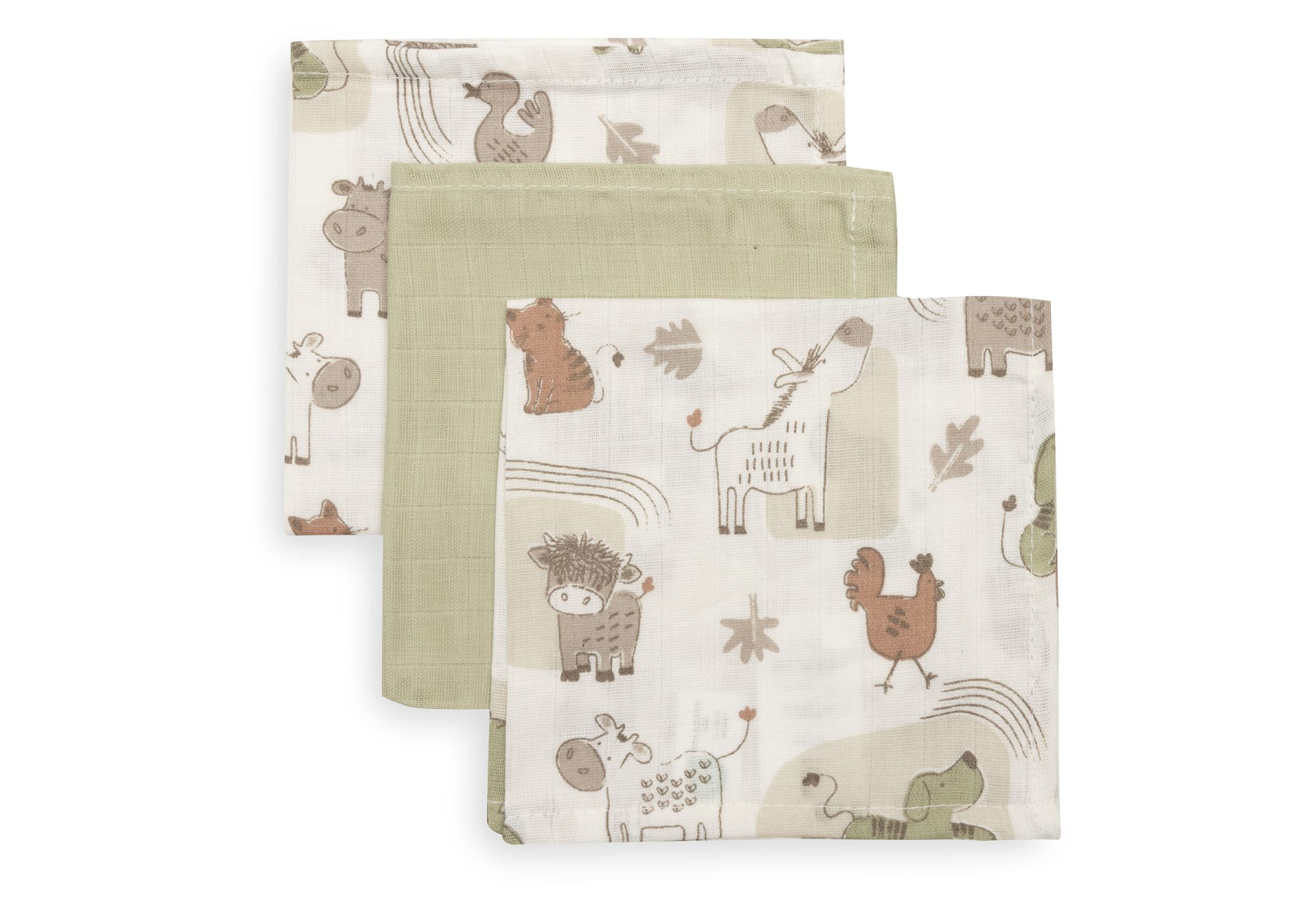 Hydrofiel Monddoekje 31x31cm - Barn Buddies - 3 Stuks