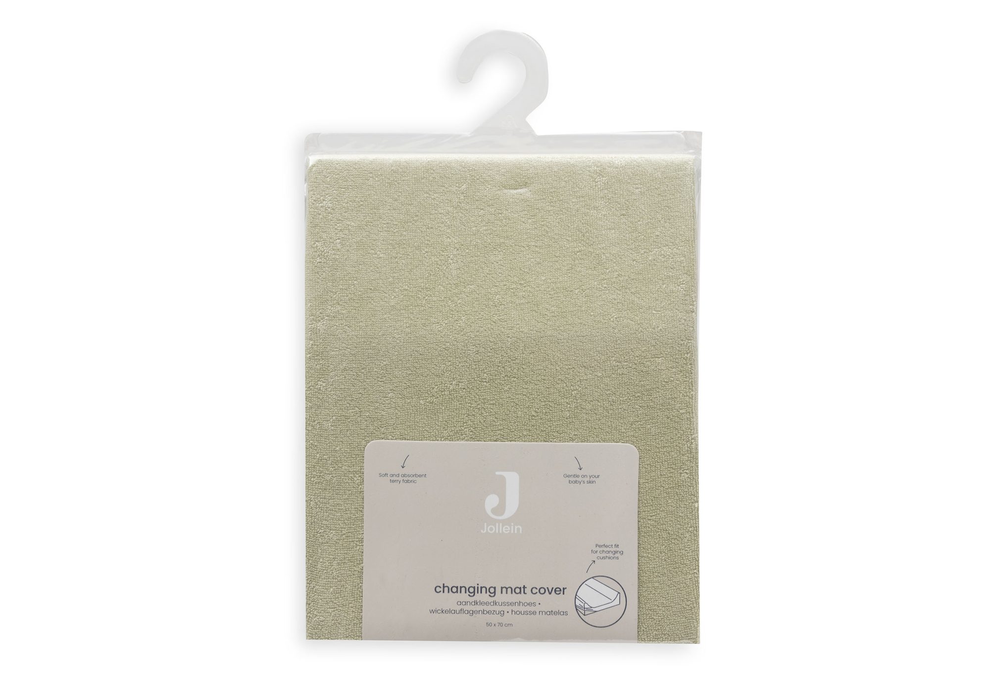 Aankleedkussenhoes Badstof 50x70cm - Soft Matcha - afbeelding 5