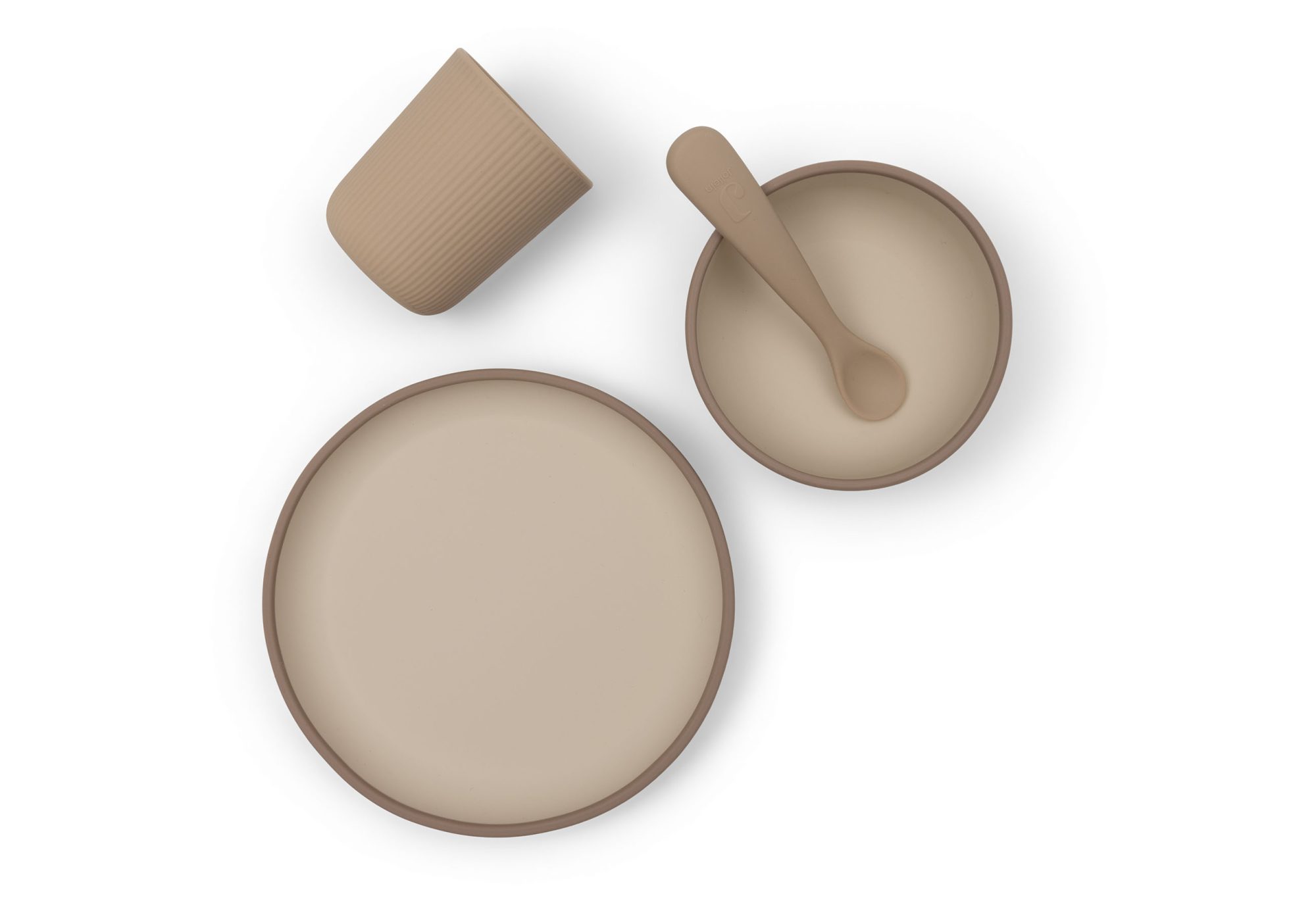 Kinderserviesset Siliconen - Natural Shades - afbeelding 3