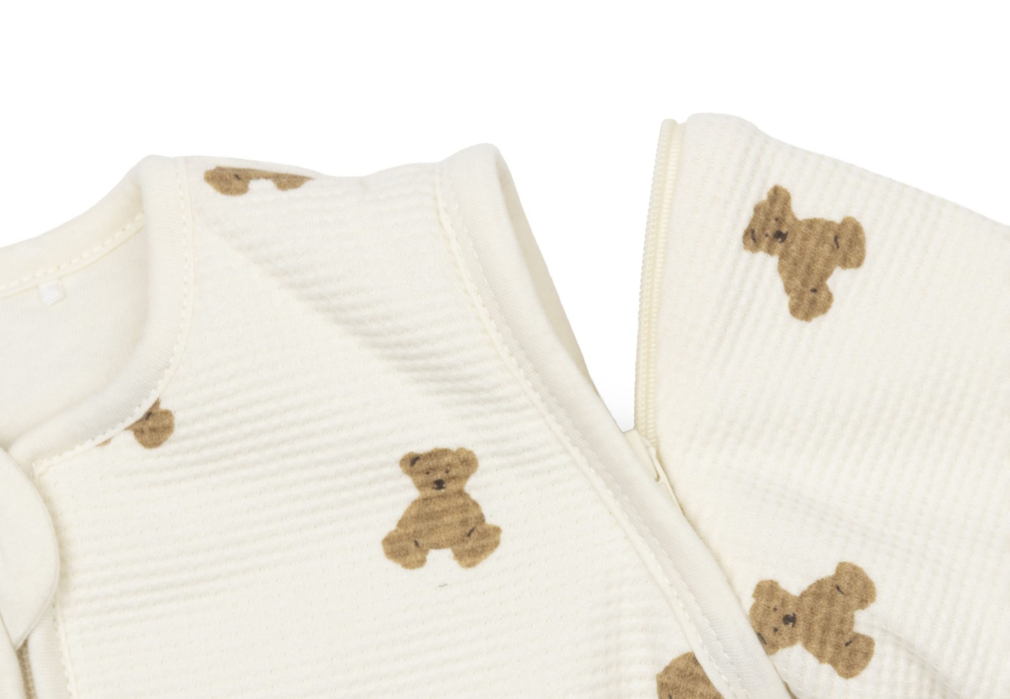 Slaapzak met afritsbare mouw Rond 60cm - Mini Teddy Bear Little Waffle - afbeelding 5
