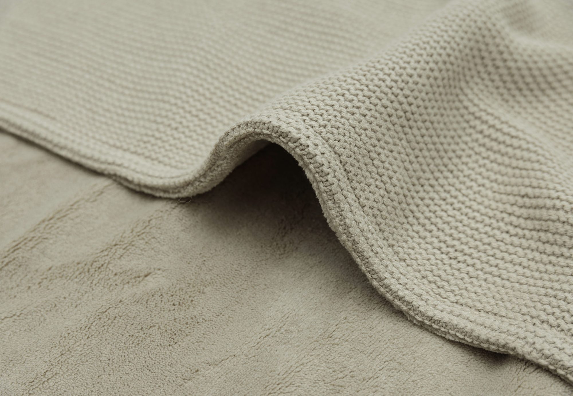 Deken Ledikant 100x150cm Basic Knit - Olive Green/Fleece - afbeelding 6