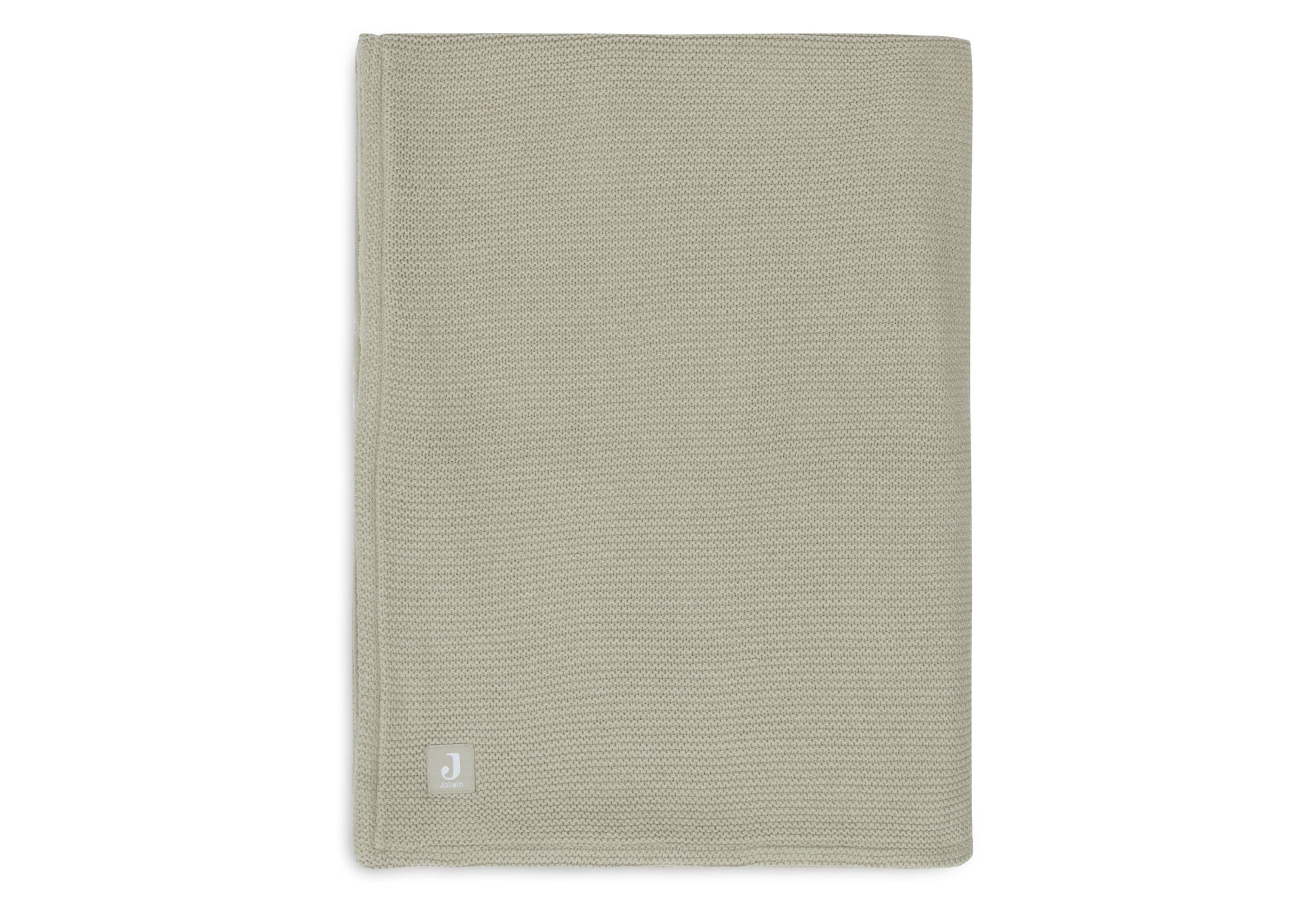 Deken Ledikant 100x150cm Basic Knit - Olive Green/Fleece