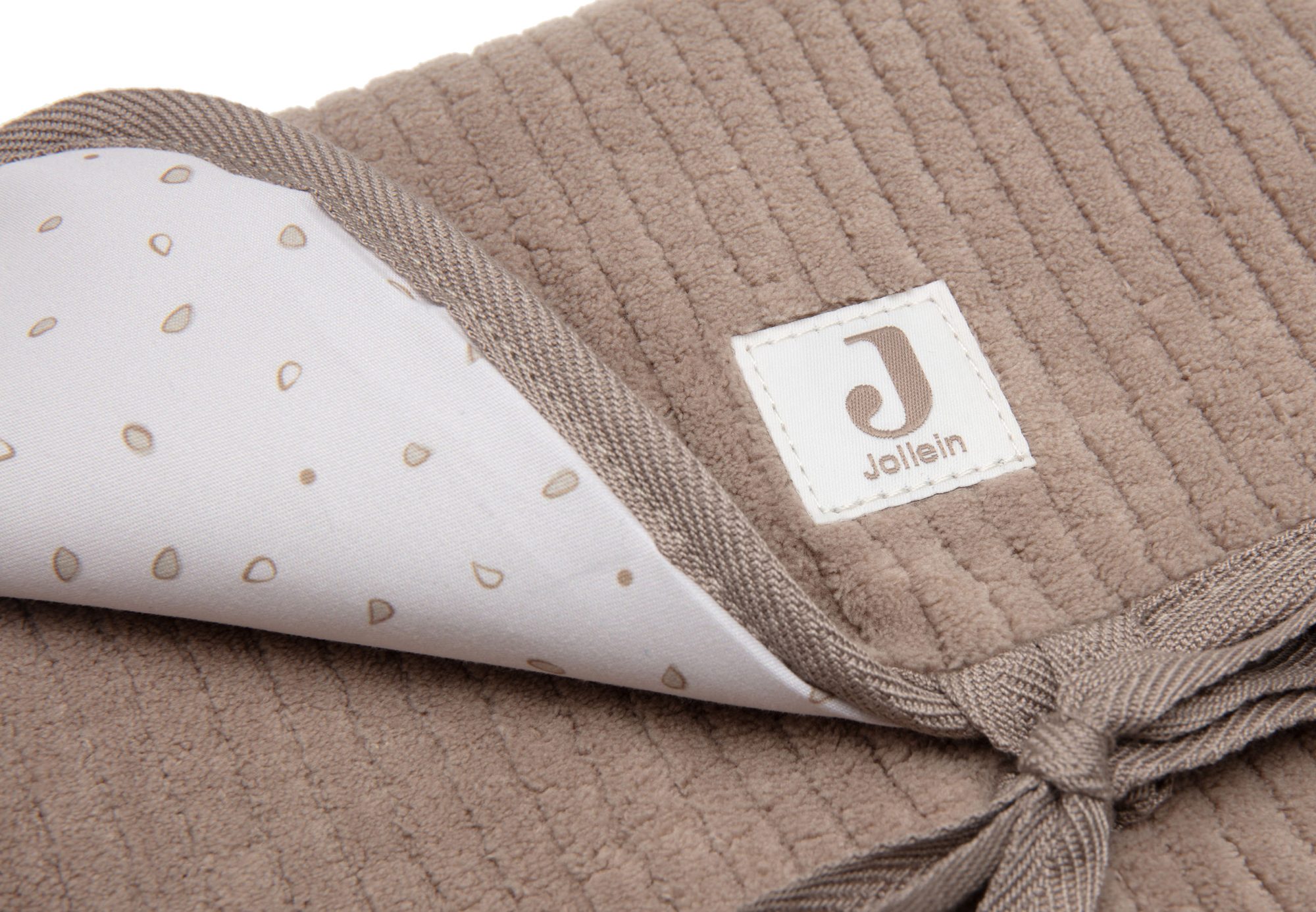 Verschoningsmat met Opbergvakken Cloudy Rib - Milky Coffee - afbeelding 3