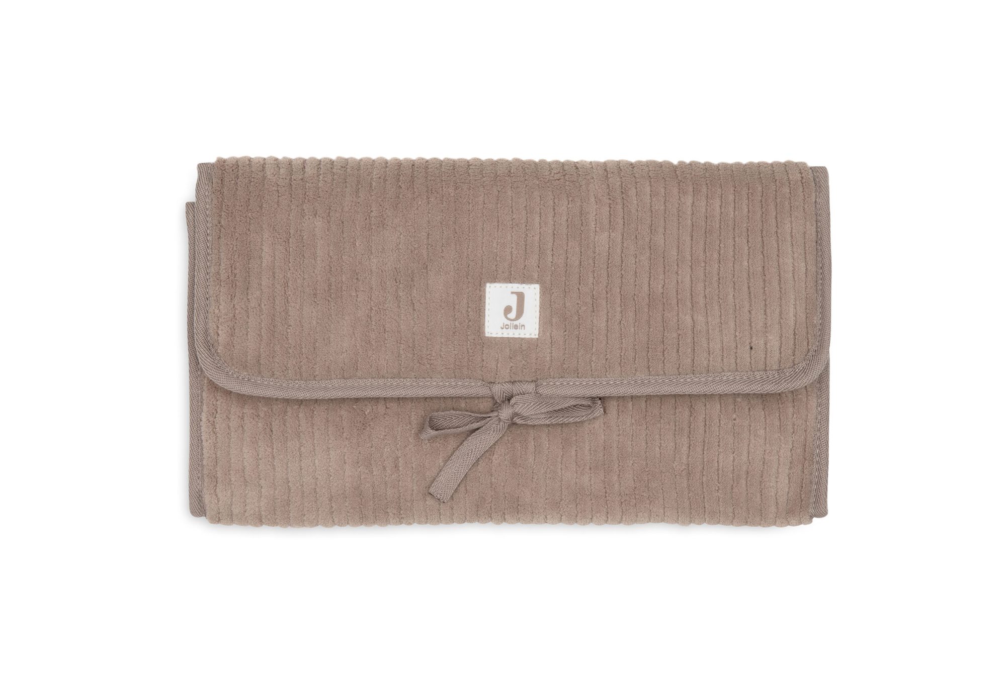Verschoningsmat met Opbergvakken Cloudy Rib - Milky Coffee