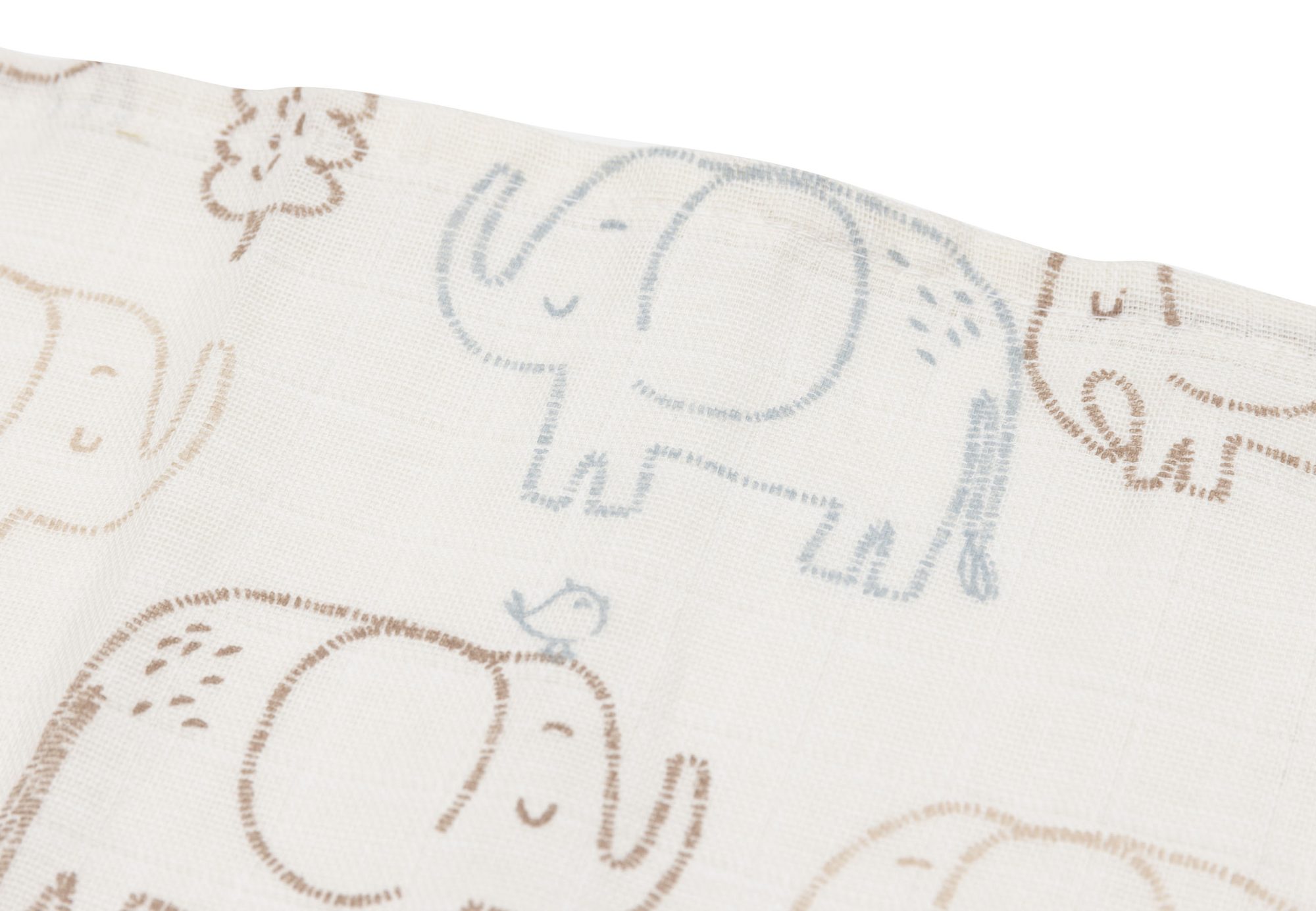 Hydrofiele Doek Small 70x70cm - Elephant Tales - 3 Stuks - afbeelding 3