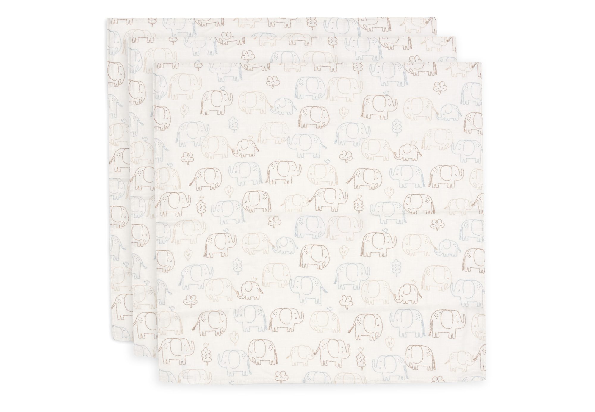 Hydrofiele Doek Small 70x70cm - Elephant Tales - 3 Stuks