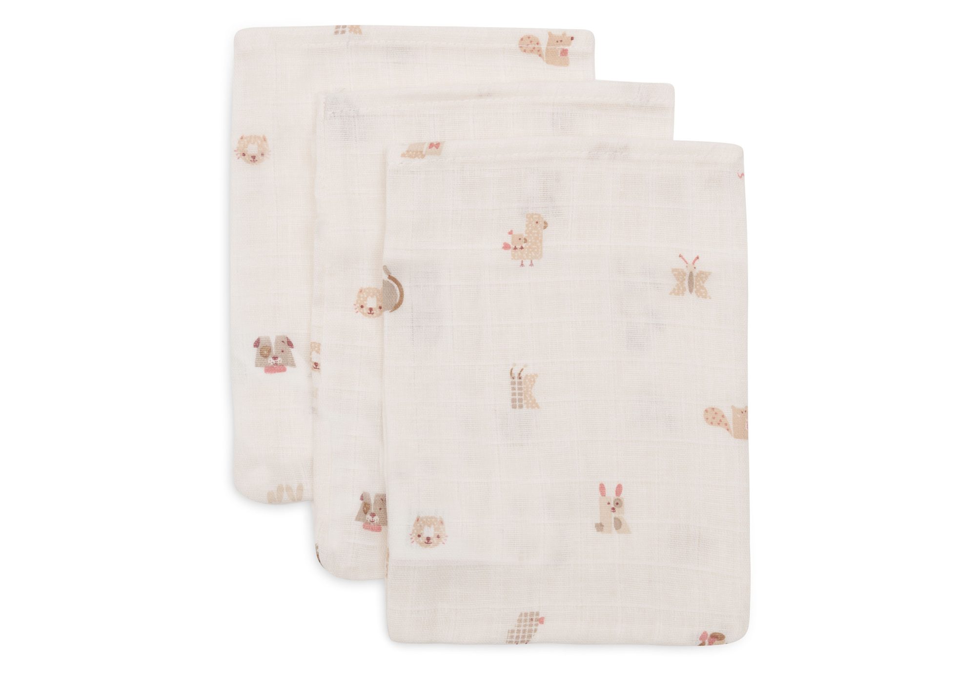 Hydrofiel Washandje 15x20cm - Animal Friends - 3 Stuks