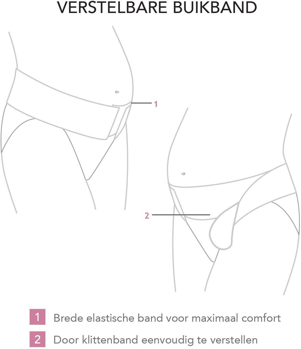 Verstelbare Buikband - Zwart - M - afbeelding 2