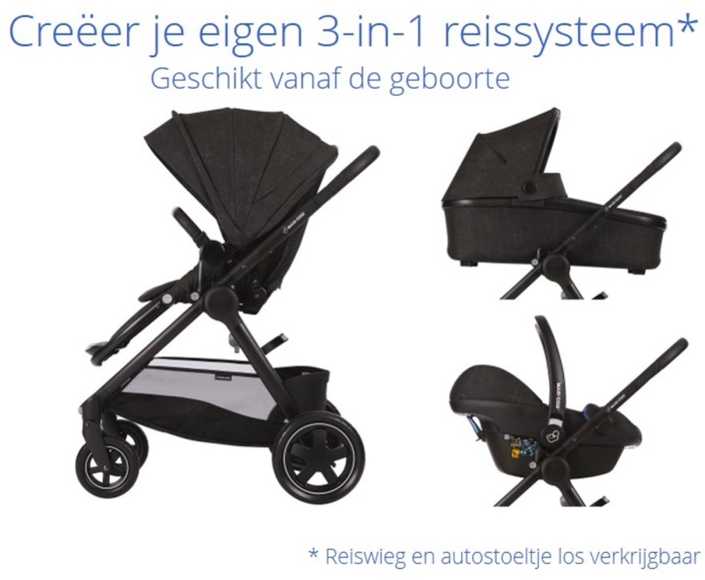 Maxi Cosi outlet Adorra Kinderwagen - Nomad Black - Babyoutlet