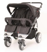 Kees outlet K2 Plus Tweelingkinderwagen - Zwart - Babyoutlet