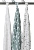 Meyco 3-pack hydrofiele swaddles - Feathers-Clouds-Dots 