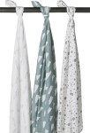 3-pack hydrofiele swaddles- Feathers-Clouds-Dots