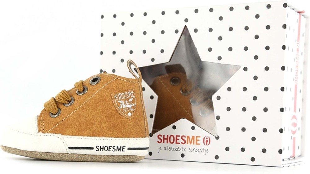 Shoesme Jongens Baby Slofjes - Cognac - Maat 20 - Babyoutlet