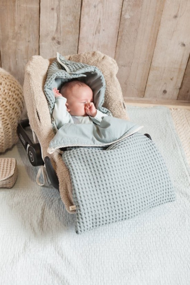Koeka Voetenzak wafel/flanel Antwerp - Pebble - Babyoutlet