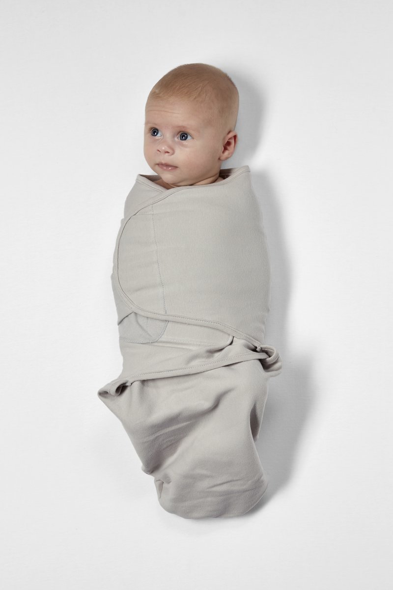 Swaddle Inbakerdoek - 0-3 maanden - uni grijs - afbeelding 2