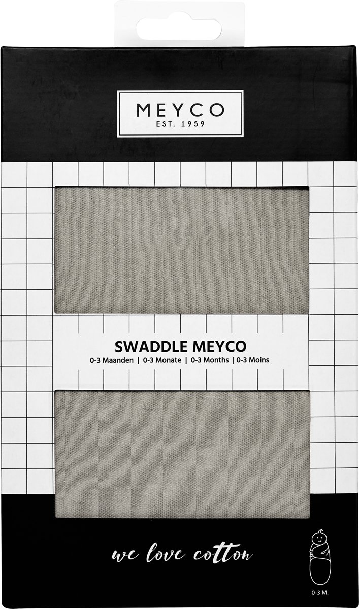 Swaddle Inbakerdoek - 0-3 maanden - uni grijs - afbeelding 3