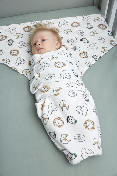 Meyco Swaddle Inbakerdoek - 0-3 maanden - Animal