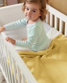 Cottonbaby Ledikantdeken gevoerd - okergeel
