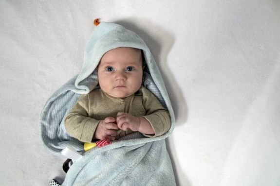 Snoozebaby - wikkeldeken Trendy Wrapping - Fading Blue -