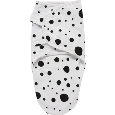 Meyco Swaddle Inbakerdoek - 0-3 mnd - Dots zwart