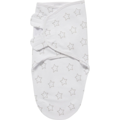 Meyco Swaddle Inbakerdoek - 0-3 mnd - Stars grijs