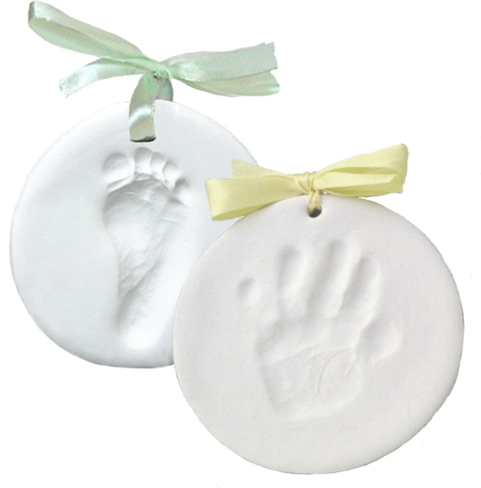 Set van 4 pootafdrukset, hond, pootafdruk, voetafdruk baby, pootafdruk