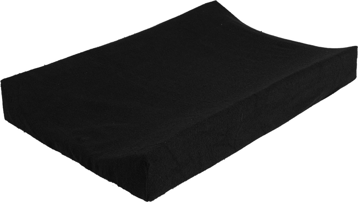 Aankleedkussenhoes badstof 50x70cm - Zwart