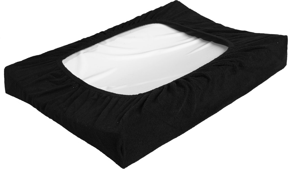 Aankleedkussenhoes badstof 50x70cm - Zwart - afbeelding 3