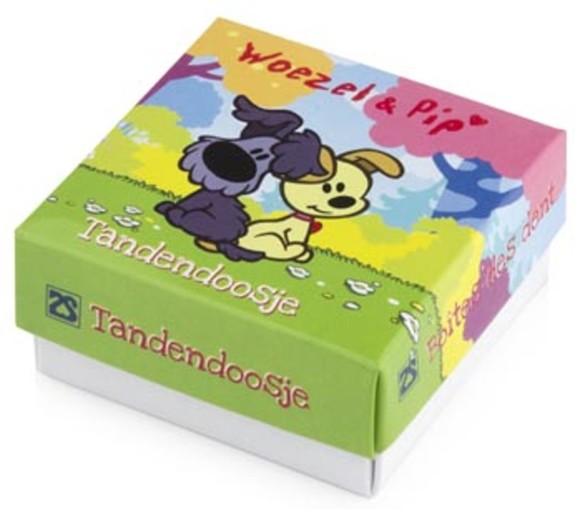 houten haarlokdoosje en tandendoosje -set