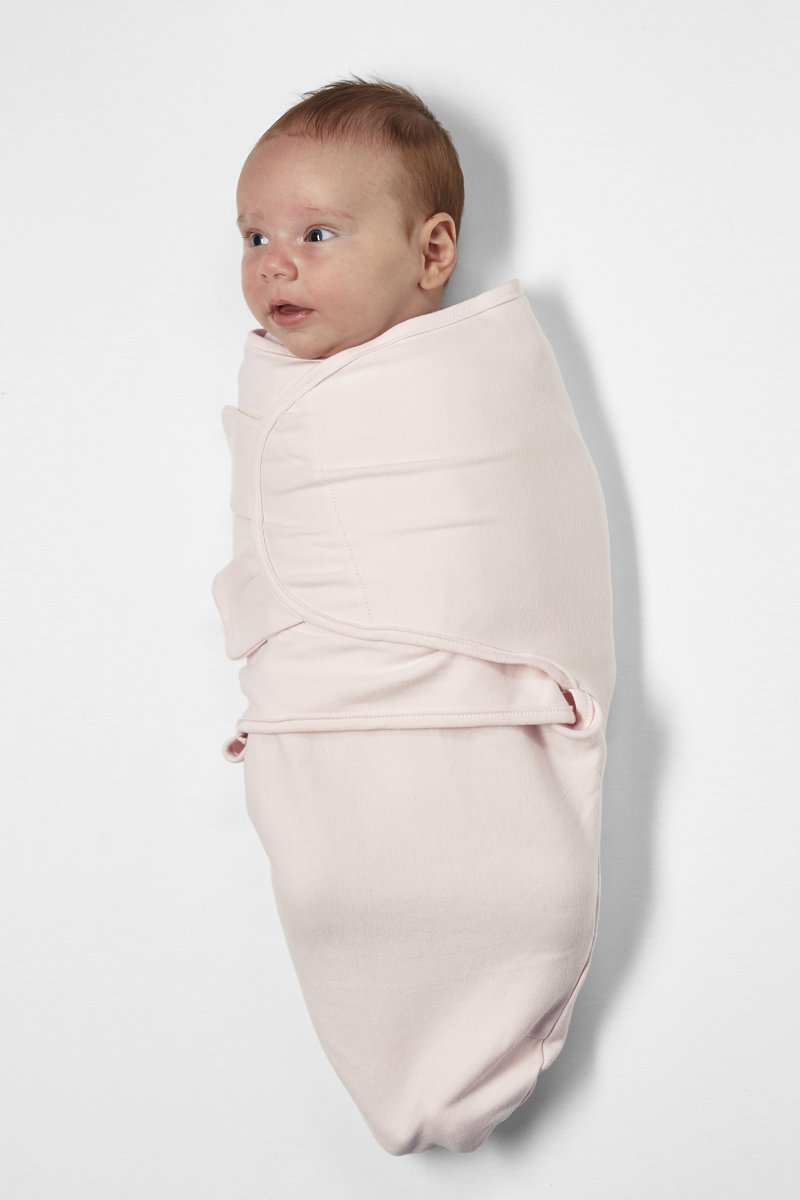 Swaddle Inbakerdoeken 2-pack - 0-3 mnd - Dots/Uni roze - afbeelding 3