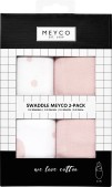 Meyco Swaddle Inbakerdoek 2-pack - 0-3 mnd - Dots/Uni ro