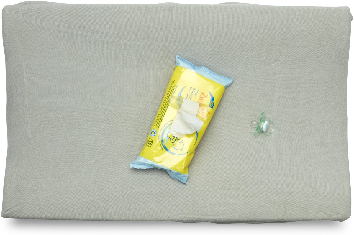 Aankleedkussenhoes badstof 50x70 cm - Lichtgrijs - afbeelding 2