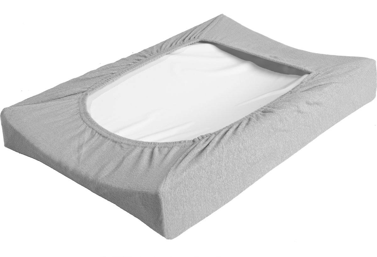 Aankleedkussenhoes badstof 50x70 cm - Lichtgrijs - afbeelding 4