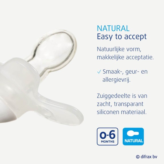 Difrax Fopspeen Natural 0-6 maanden - Remi