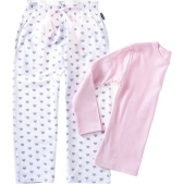 Little Label Meisjespyjama - Wit - Maat 116