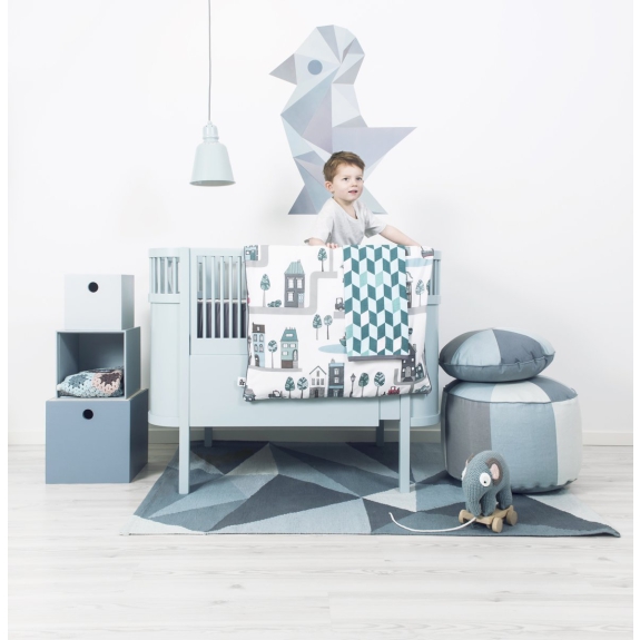  Sebra muursticker geometrische vogel blauw