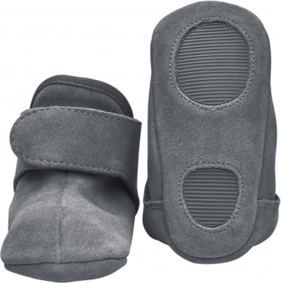 Lodger Walker Babyslofjes - Leer Donkergrijs -15-18 mnd