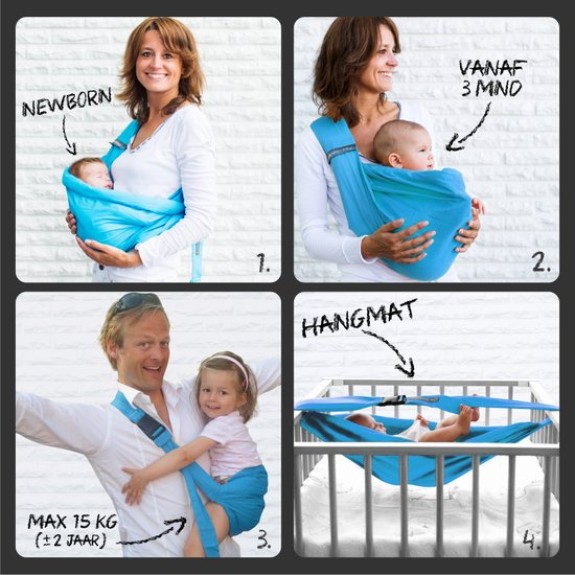 Minimonkey Sling/Draagdoek - Zwart